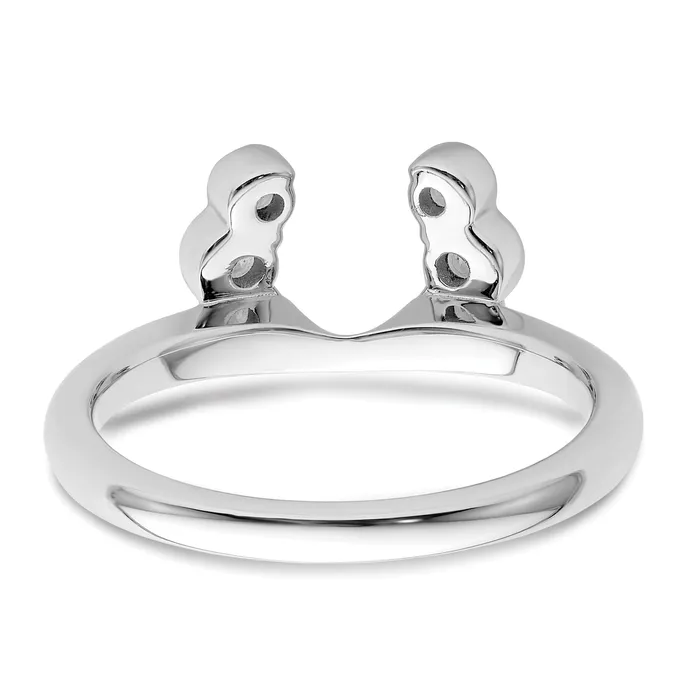 Rings 14K White Gold Lab Grown VSSI G Diamond Ring Wrap Goldia
