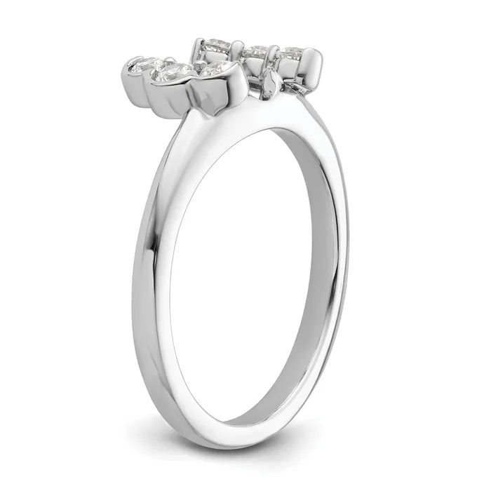 Rings 14K White Gold Lab Grown VSSI G Diamond Ring Wrap Goldia