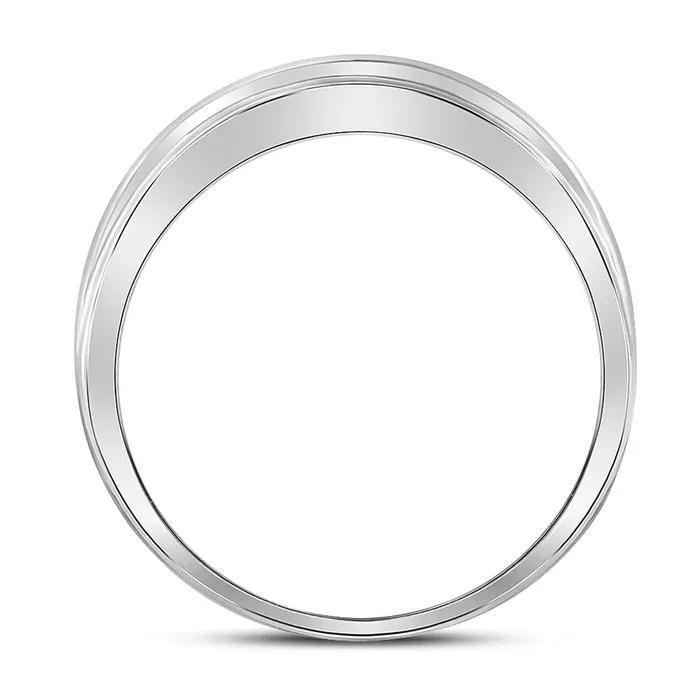Rings 14k White Gold Round Diamond Wedding 2Row Band Ring 14 Cttw gndatlanta