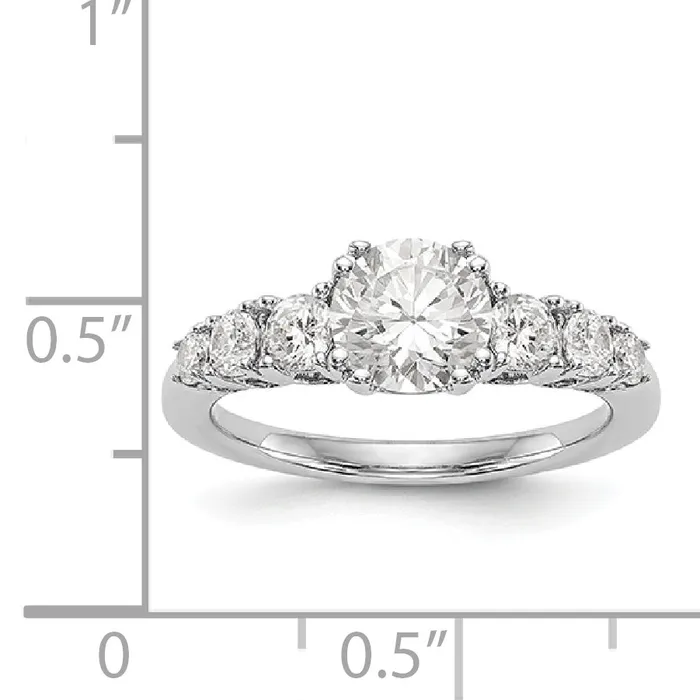 Rings 14K White Gold Simulated Diamond Engagement Ring Goldiacom