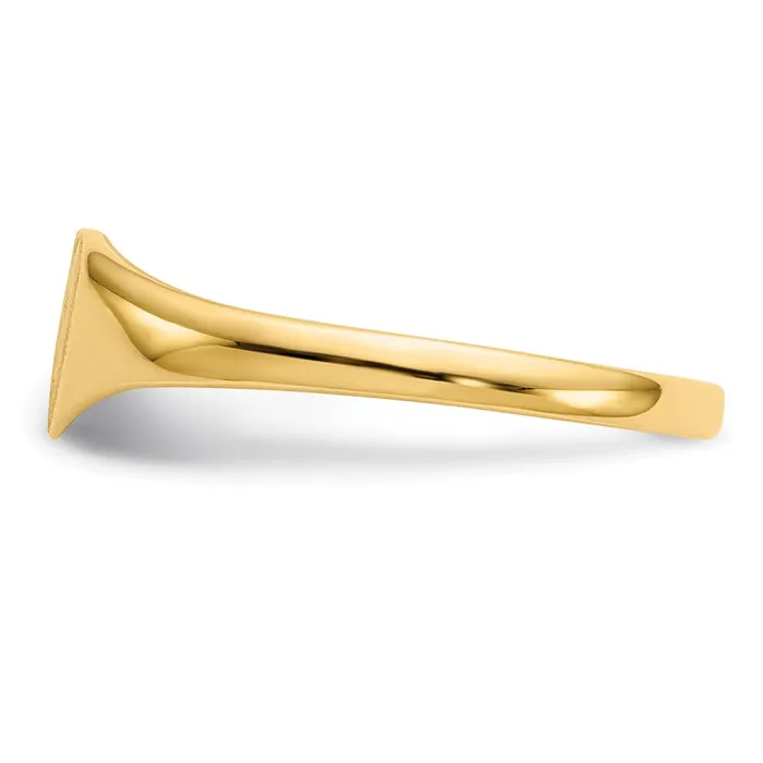 Rings 14K Yellow Gold 60x75mm Closed Back Heart Signet Ring Goldia