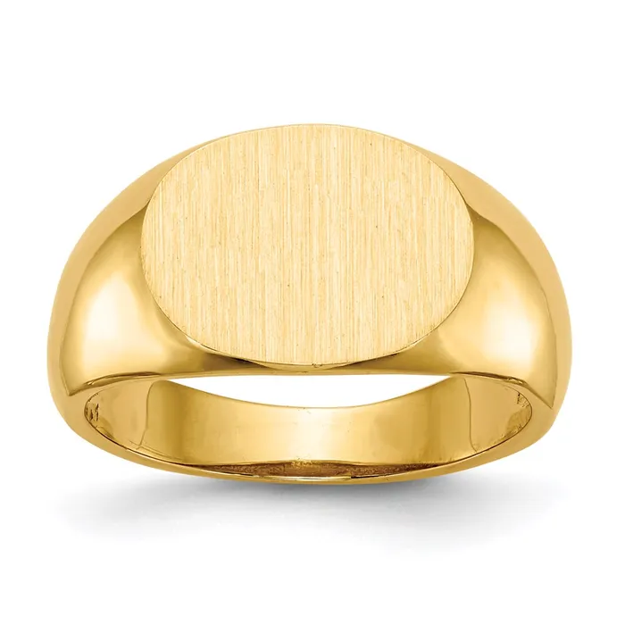 Rings 14K Yellow Gold 95x125mm Open Back Signet Ring Goldia