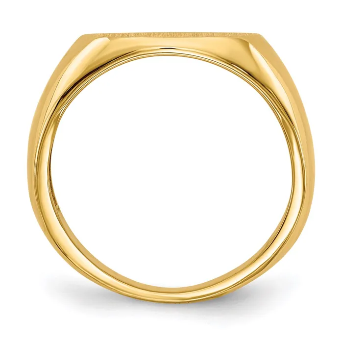 Rings 14K Yellow Gold 95x125mm Open Back Signet Ring Goldia