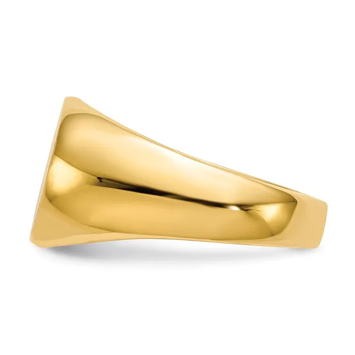 Rings 14K Yellow Gold 95x125mm Open Back Signet Ring Goldia
