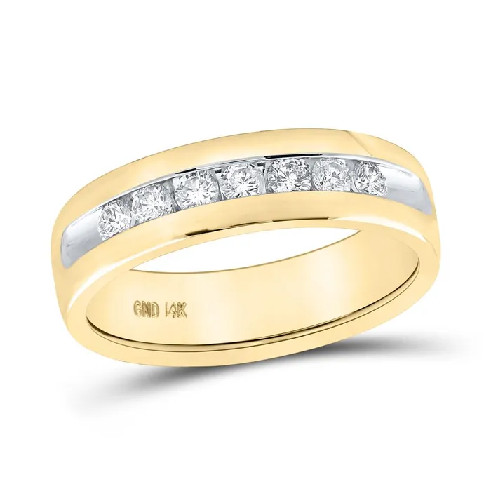 Rings 14k Yellow Gold Round Diamond Wedding Single Row Band Ring 12 Cttw gndatlanta Rings 14k Yellow Gold Round Diamond Wedding Single Row Band Ring 12 Cttw gndatlanta