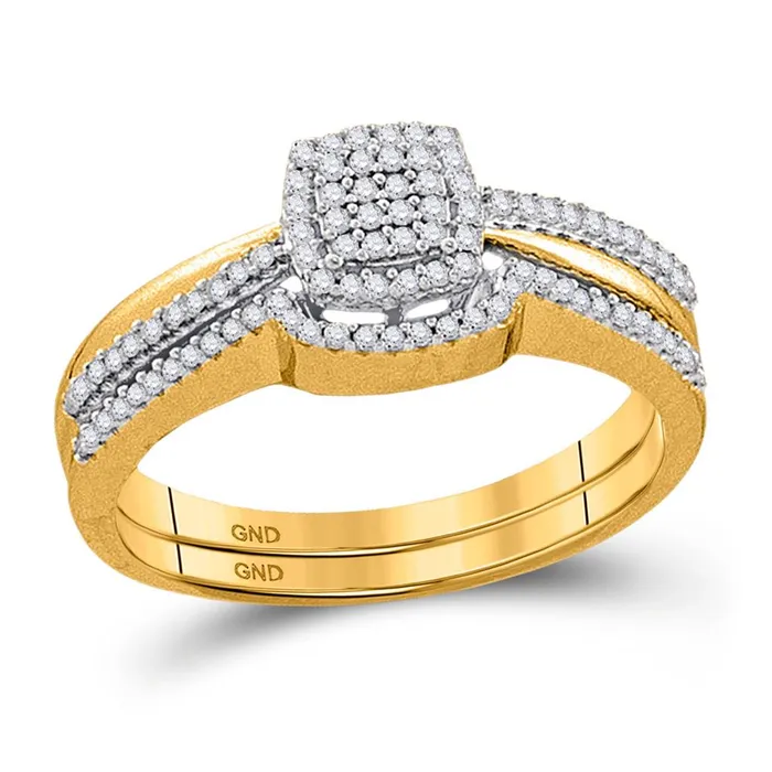 Rings gndatlanta 10k Yellow Gold Round Diamond Bridal Wedding Ring Set 14 Cttw Rings gndatlanta 10k Yellow Gold Round Diamond Bridal Wedding Ring Set 14 Cttw