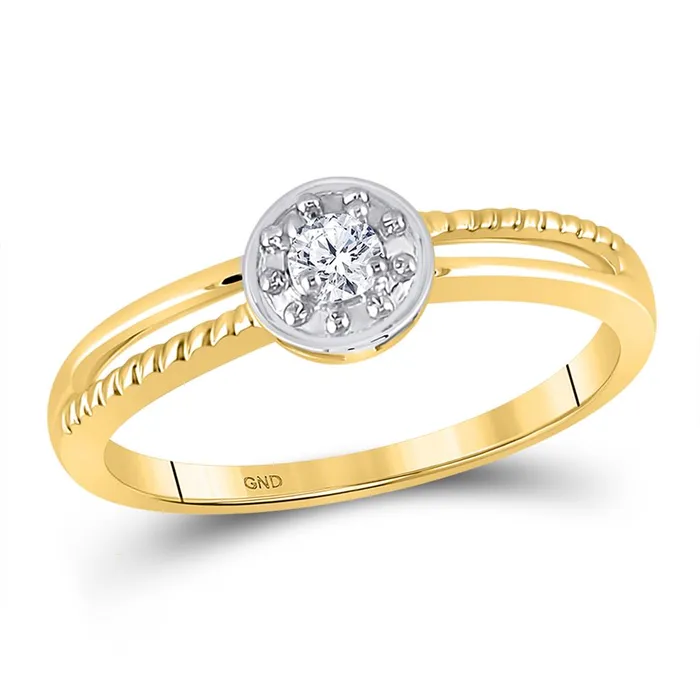 Rings gndatlanta 10k Yellow Gold Round Diamond Solitaire Promise Ring 120 Cttw Rings gndatlanta 10k Yellow Gold Round Diamond Solitaire Promise Ring 120 Cttw