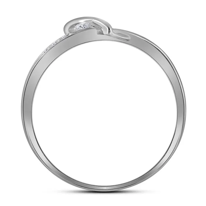Rings gndatlanta 14k White Gold Round Diamond Heart Ring 120 Cttw
