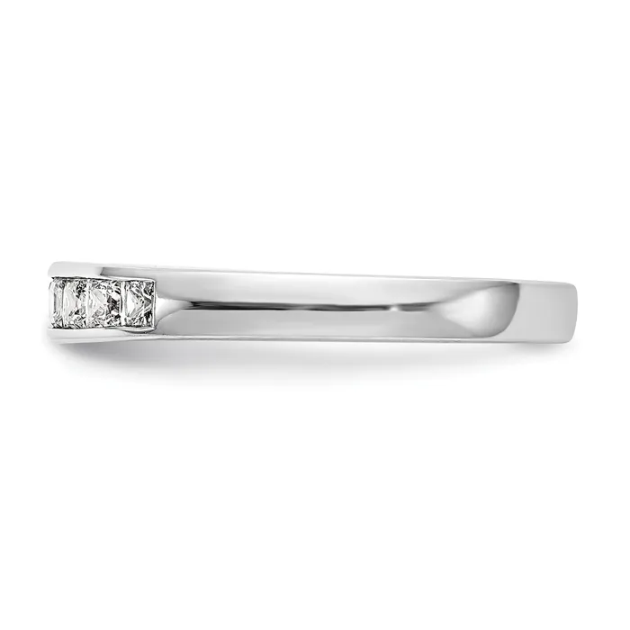 Rings Goldia 020ct CZ Solid Real 14K White Gold Wedding Wedding Band Ring
