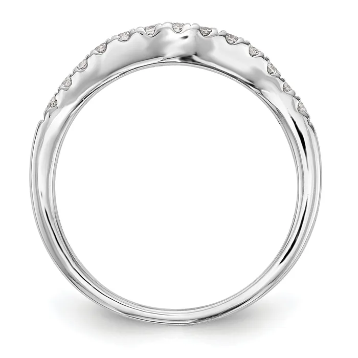 Rings Goldia 033ct CZ Solid Real 14K White Gold Wedding Wedding Band Ring