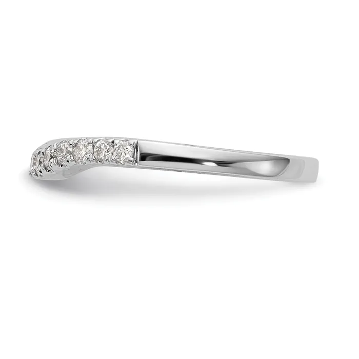 Rings Goldia 033ct CZ Solid Real 14K White Gold Wedding Wedding Band Ring