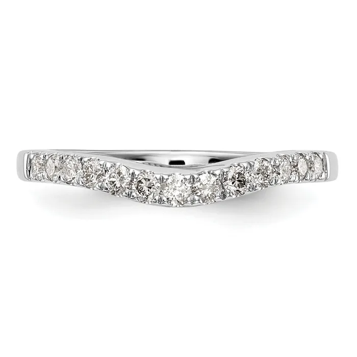 Rings Goldia 033ct CZ Solid Real 14K White Gold Wedding Wedding Band Ring