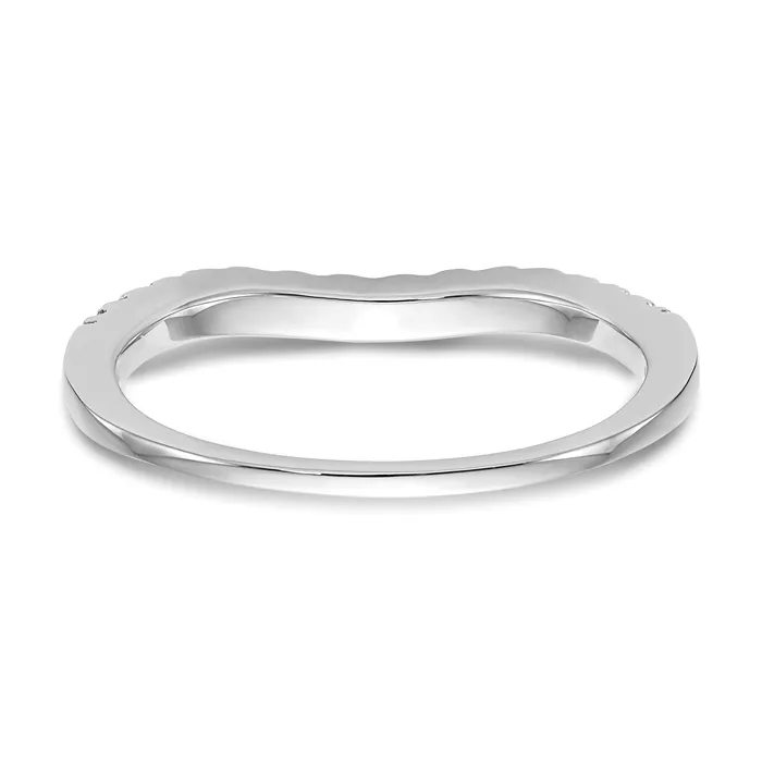 Rings Goldia 033ct CZ Solid Real 14K White Gold Wedding Wedding Band Ring
