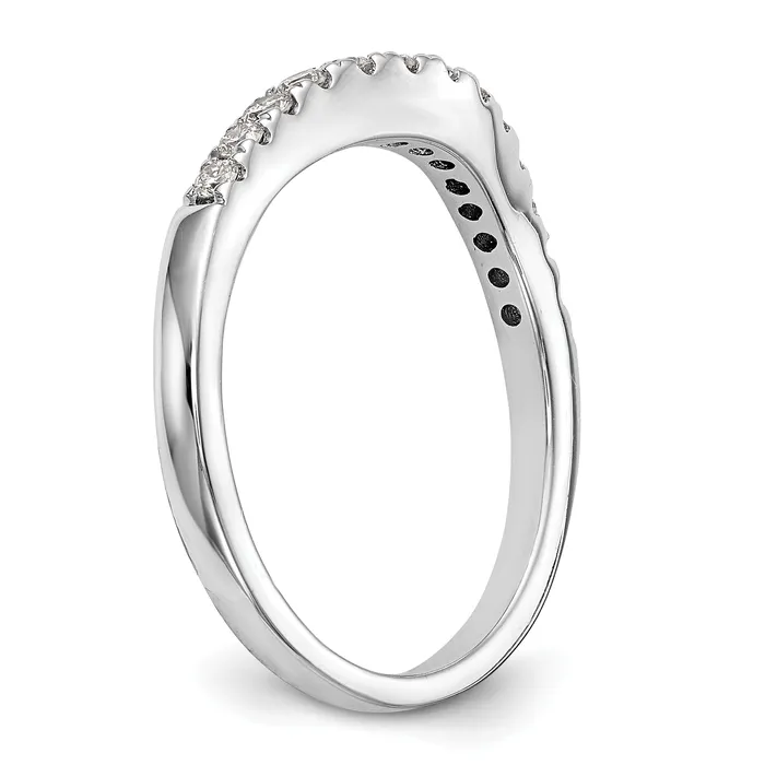 Rings Goldia 033ct CZ Solid Real 14K White Gold Wedding Wedding Band Ring