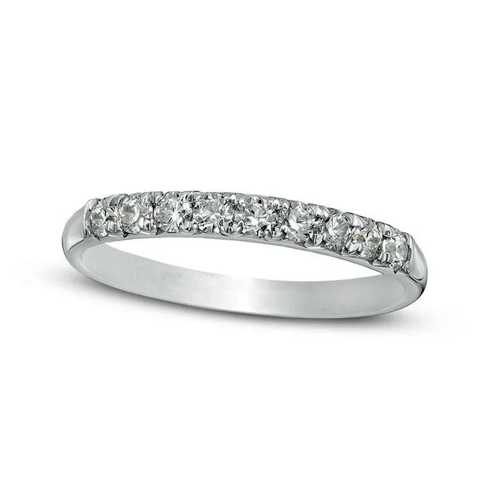 Rings Goldia 038 CT TW Natural Diamond Nine Stone Anniversary Band in Solid 10K White Gold Rings Goldia 038 CT TW Natural Diamond Nine Stone Anniversary Band in Solid 10K White Gold