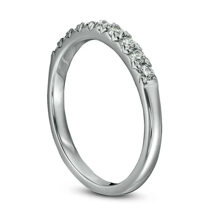 Rings Goldia 038 CT TW Natural Diamond Nine Stone Anniversary Band in Solid 10K White Gold Rings Goldia 038 CT TW Natural Diamond Nine Stone Anniversary Band in Solid 10K White Gold
