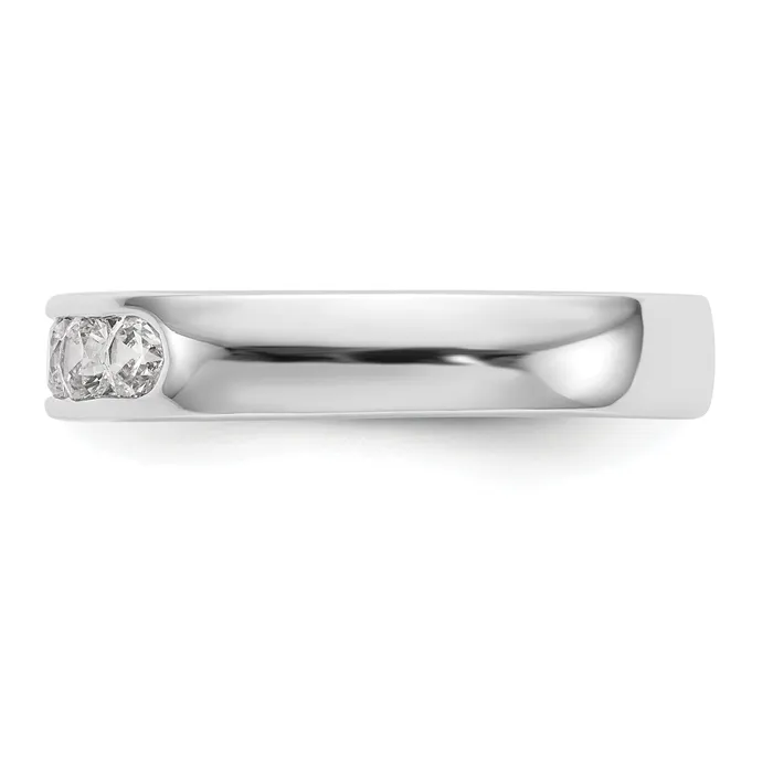 Rings Goldia 047ct CZ Solid Real 14K White Gold 529mm Stone Wedding Band Ring