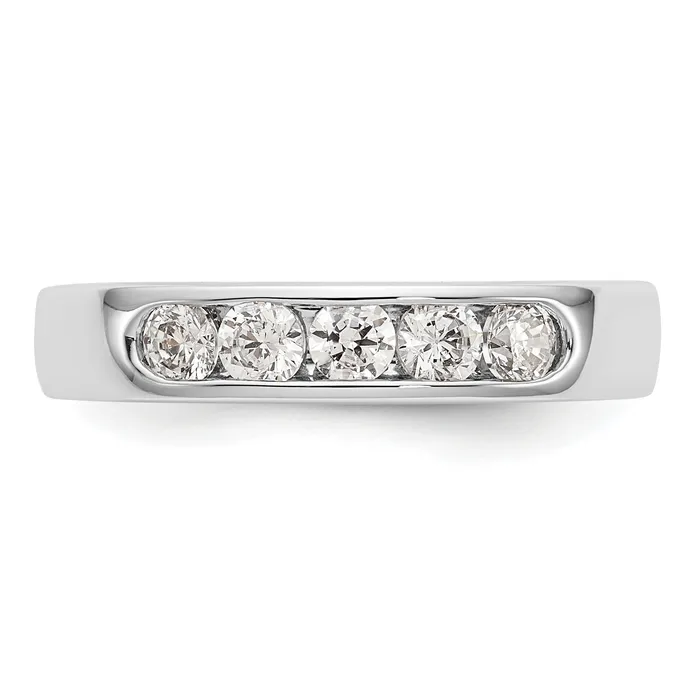 Rings Goldia 047ct CZ Solid Real 14K White Gold 529mm Stone Wedding Band Ring