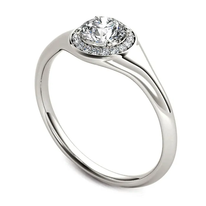 Rings Goldia 050 CT TW Natural Diamond Frame Engagement Ring in Solid 14K White Gold Rings Goldia 050 CT TW Natural Diamond Frame Engagement Ring in Solid 14K White Gold