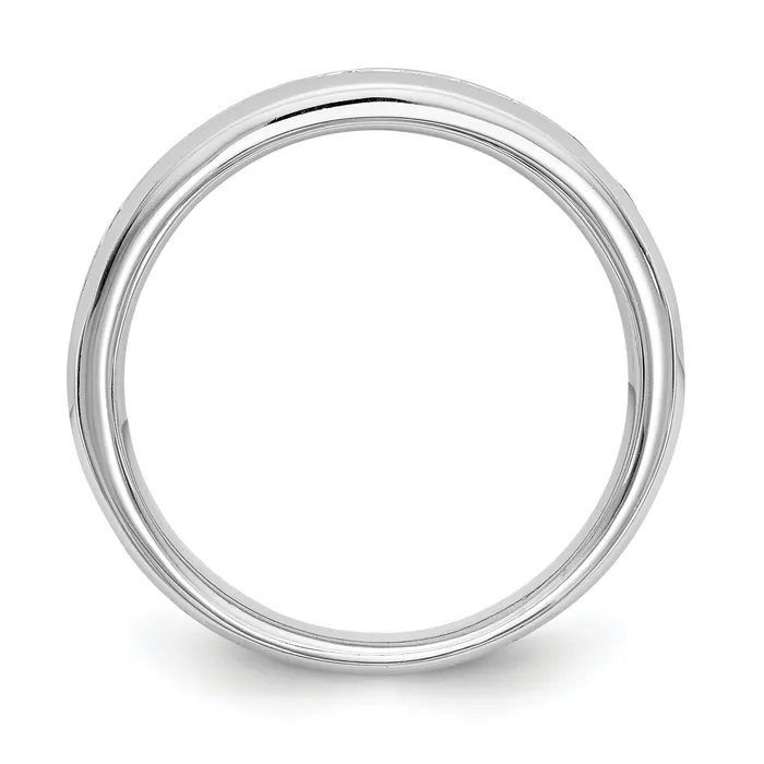 Rings Goldia 077ct CZ Solid Real 14K White Gold 11Stone Channel Wedding Band Ring