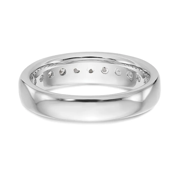Rings Goldia 077ct CZ Solid Real 14K White Gold 11Stone Channel Wedding Band Ring