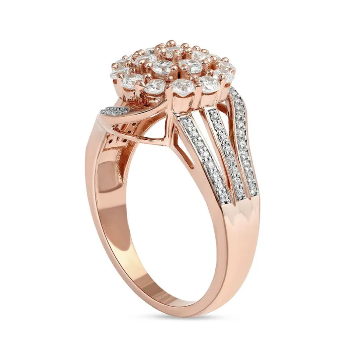 Rings Goldia 10 CT TW Composite Natural Diamond Bypass Ring in Solid 10K Rose Gold Rings Goldia 10 CT TW Composite Natural Diamond Bypass Ring in Solid 10K Rose Gold