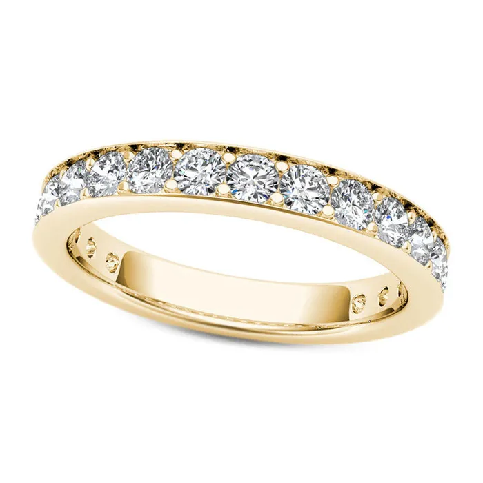 Rings Goldia 10 CT TW Natural Diamond Wedding Band in Solid 10K Yellow Gold Rings Goldia 10 CT TW Natural Diamond Wedding Band in Solid 10K Yellow Gold