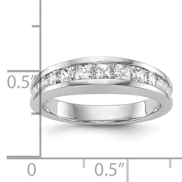 Rings Goldia 115ct CZ Solid Real 14k White Gold Wedding Wedding Band Ring