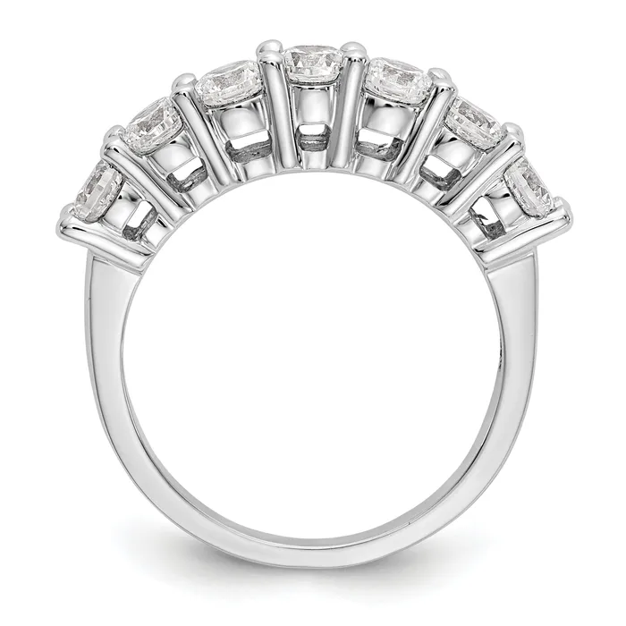 Rings Goldia 140ct CZ Solid Real 14K White Gold 7Stone Wedding Band Ring