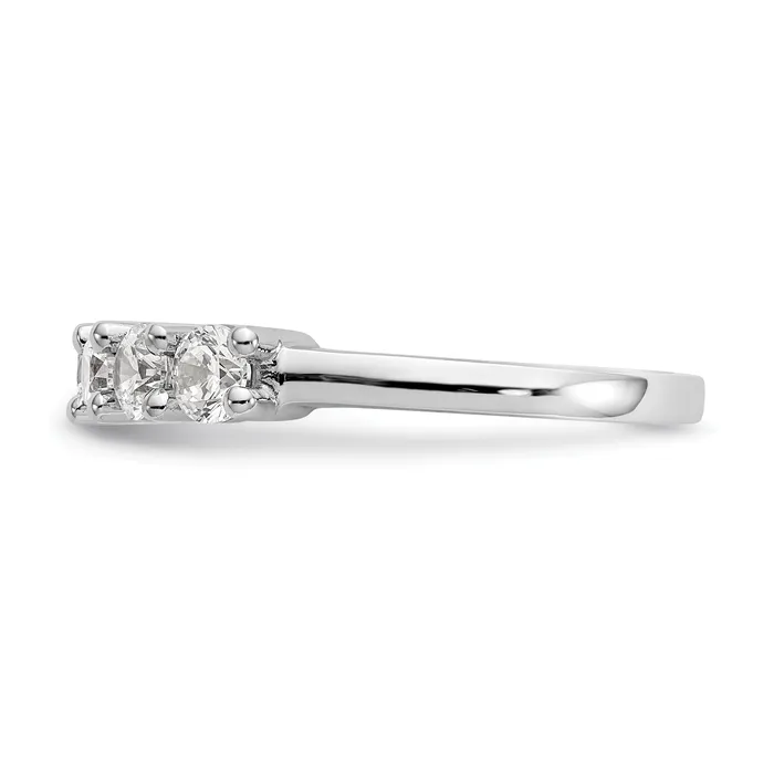 Rings Goldia 140ct CZ Solid Real 14K White Gold 7Stone Wedding Band Ring