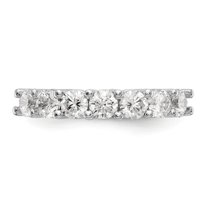 Rings Goldia 140ct CZ Solid Real 14K White Gold 7Stone Wedding Band Ring