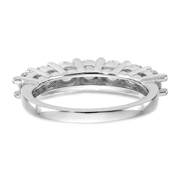 Rings Goldia 140ct CZ Solid Real 14K White Gold 7Stone Wedding Band Ring