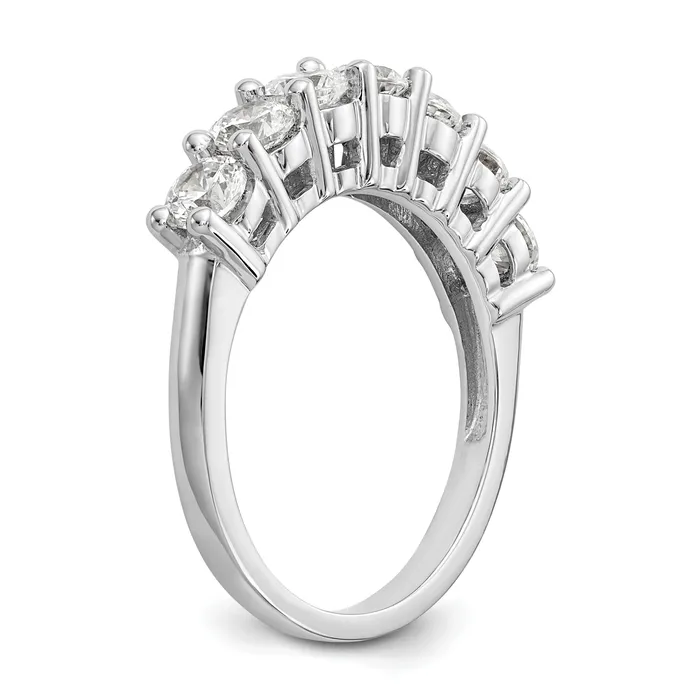 Rings Goldia 140ct CZ Solid Real 14K White Gold 7Stone Wedding Band Ring