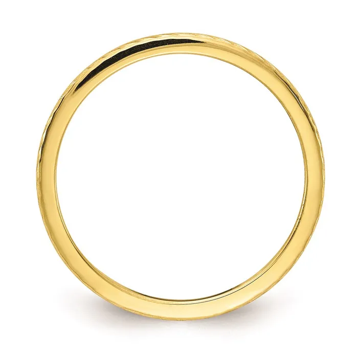 Rings Goldia 10K Gold 12mm Twisted Wire Pattern Stackable Band