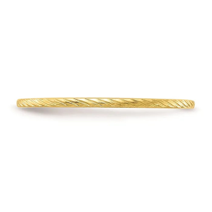 Rings Goldia 10K Gold 12mm Twisted Wire Pattern Stackable Band