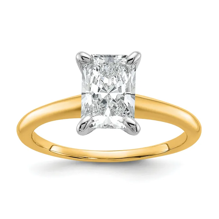 Rings Goldia 14k Twotone 1 12 Ct Certified Lab Grown Diamond VSSI G Radiant Solitare Engagement Ring Rings Goldia 14k Twotone 1 12 Ct Certified Lab Grown Diamond VSSI G Radiant Solitare Engagement Ring