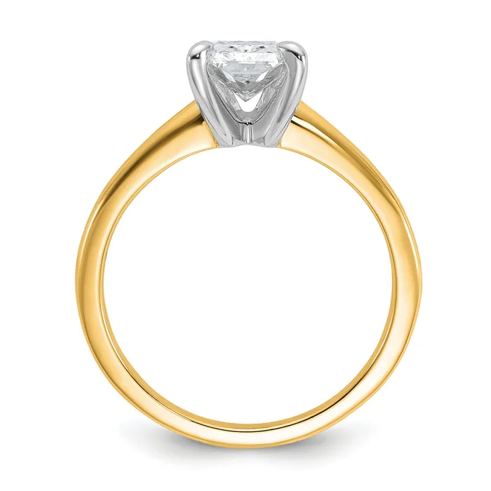 Rings Goldia 14k Twotone 1 12 Ct Certified Lab Grown Diamond VSSI G Radiant Solitare Engagement Ring