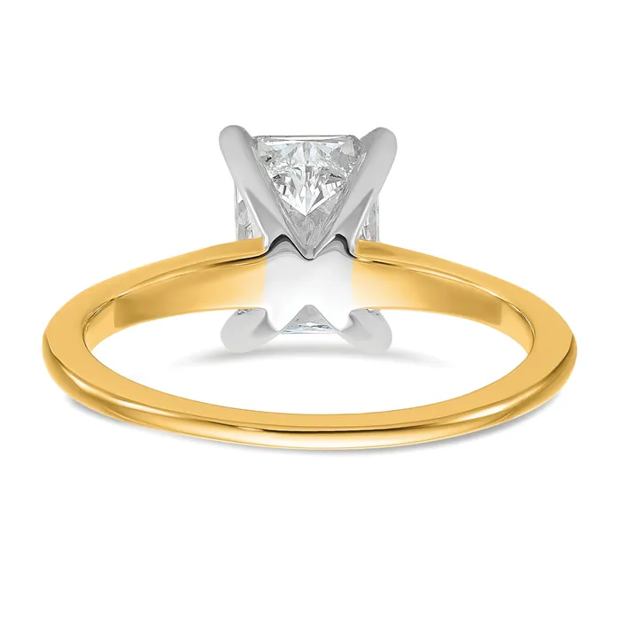 Rings Goldia 14k Twotone 1 12 Ct Certified Lab Grown Diamond VSSI G Radiant Solitare Engagement Ring