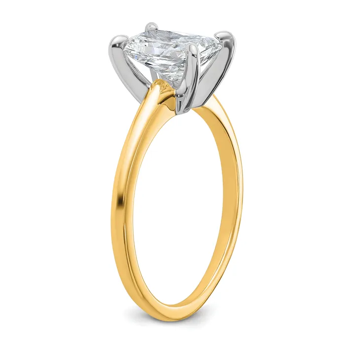 Rings Goldia 14k Twotone 1 12 Ct Certified Lab Grown Diamond VSSI G Radiant Solitare Engagement Ring