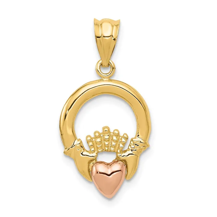 Rings Goldia 14k Twotone Gold Claddagh Pendant
