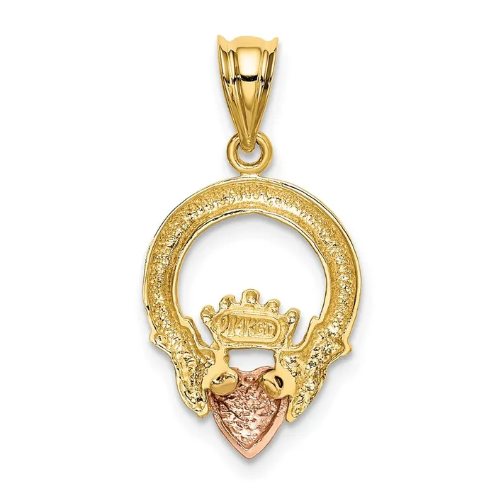 Rings Goldia 14k Twotone Gold Claddagh Pendant