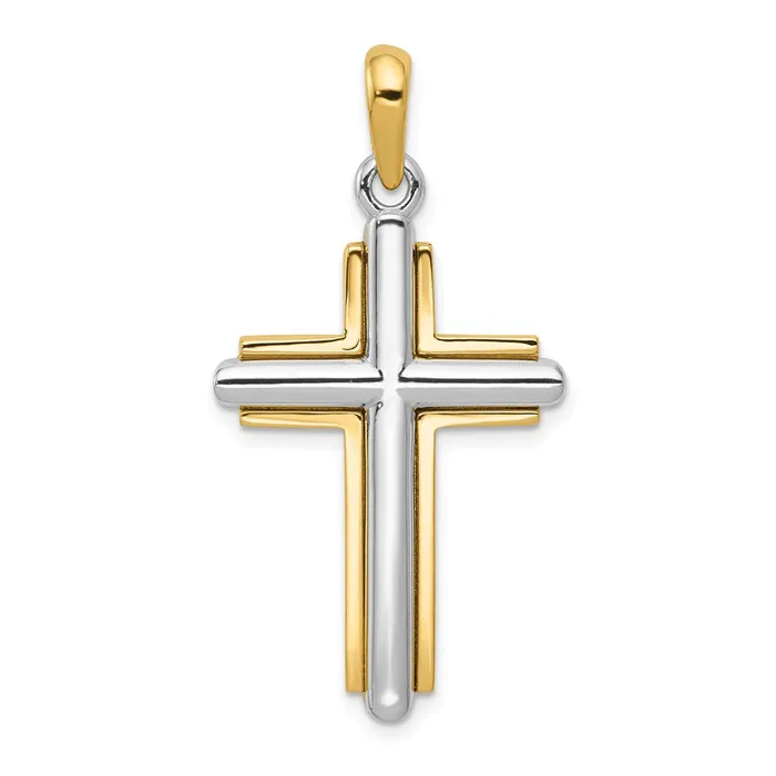 Rings Goldia 14k Twotone Gold Cross Pendant