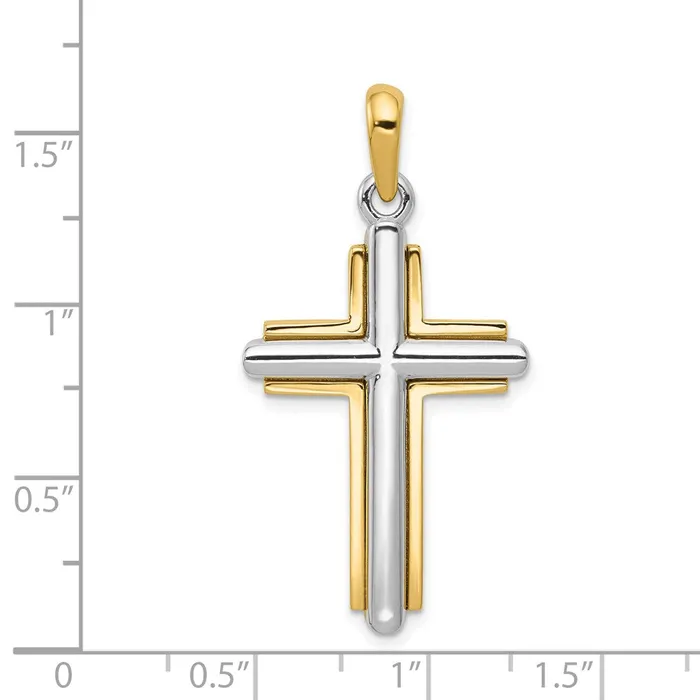 Rings Goldia 14k Twotone Gold Cross Pendant