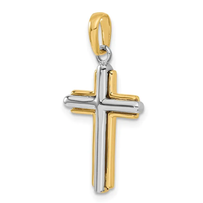 Rings Goldia 14k Twotone Gold Cross Pendant