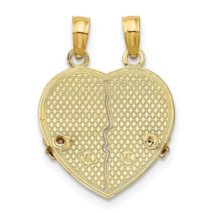Rings Goldia 14k Twotone Gold Twotone Gold BIG SISLIL SIS Breakapart Heart Charm