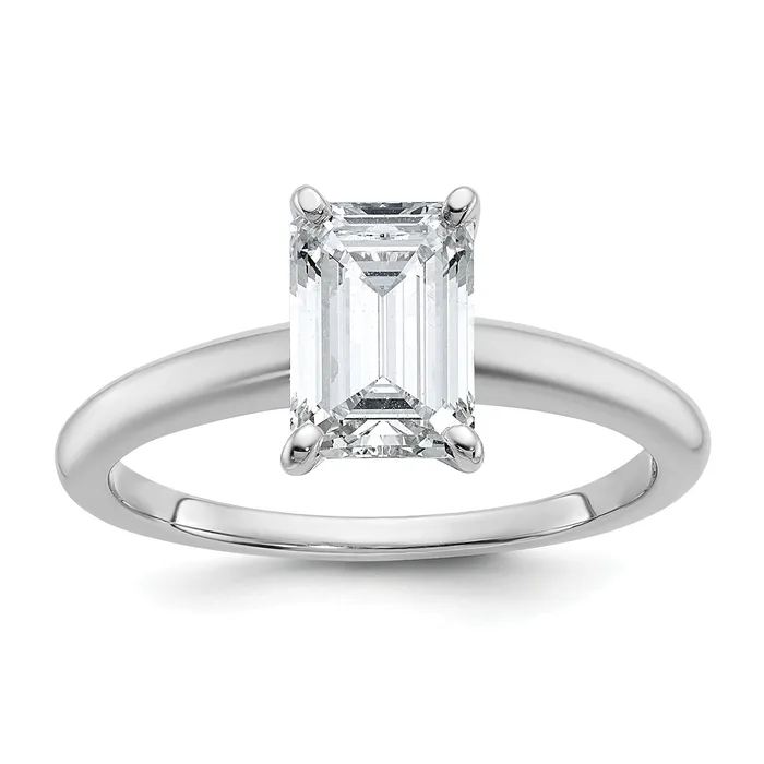 Rings Goldia 14k White Gold 1 12 Ct Certified Lab Grown Diamond VSSI G Emerald Solitare Engagement Ring Rings Goldia 14k White Gold 1 12 Ct Certified Lab Grown Diamond VSSI G Emerald Solitare Engagement Ring