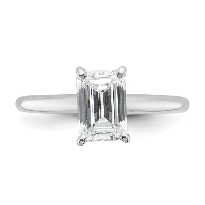 Rings Goldia 14k White Gold 1 12 Ct Certified Lab Grown Diamond VSSI G Emerald Solitare Engagement Ring