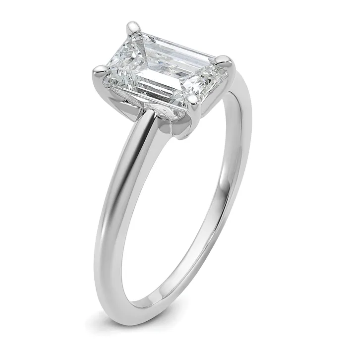 Rings Goldia 14k White Gold 1 12 Ct Certified Lab Grown Diamond VSSI G Emerald Solitare Engagement Ring