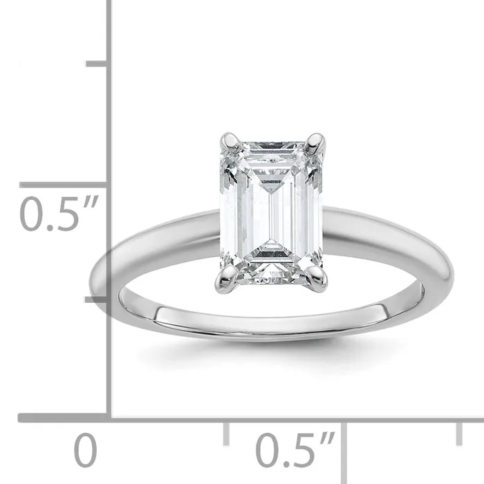Rings Goldia 14k White Gold 1 12 Ct Certified Lab Grown Diamond VSSI G Emerald Solitare Engagement Ring
