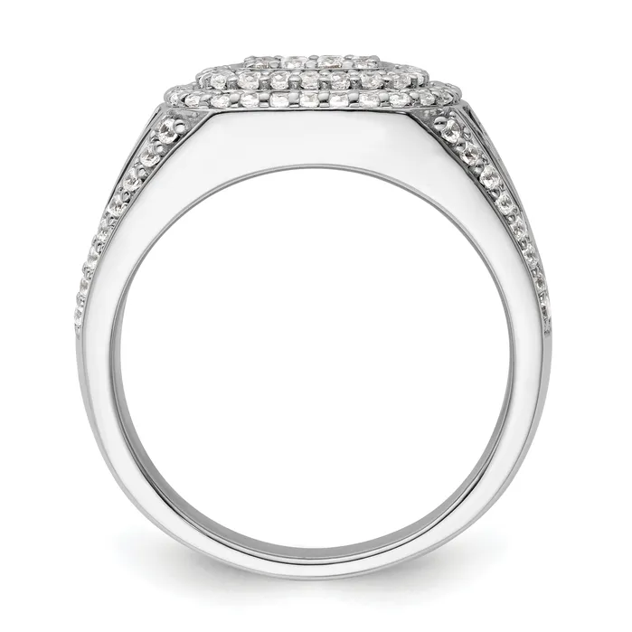 Rings Goldia 14k White Gold 1 18 Ct Lab Grown Diamond VSSI G Side Design Mens Ring